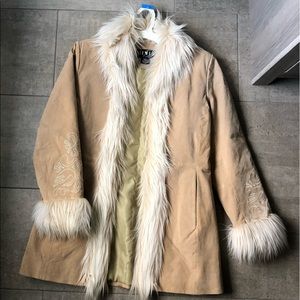 Mixit Furr Leather Coat